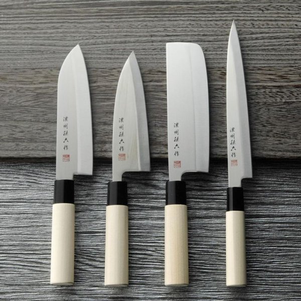 Photo1: Chaozhou Magoroku work / santoku knife & deba bōchō & fish-slicing knife & kitchen knife for cutting vegetable (1)
