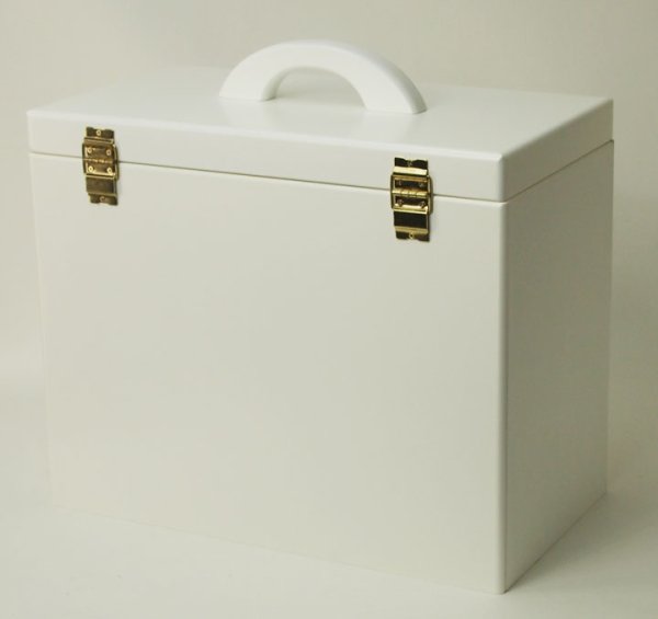 Photo5: Triple mirror  Elegant make box  37 width wide cosmetics box  2 colors (5)