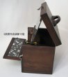Photo5: Clover of four leaves Cosmetic box  Made of wood Make box (5)