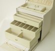 Photo4: Synthetic leather Jewelry box   Long type   White (4)