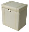 Photo2: Synthetic leather Jewelry box   Long type   White (2)