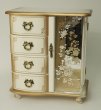 Photo4: made in japan music box Wooden jewel box  Ivory  It is with a music box  Jewelry box (4)
