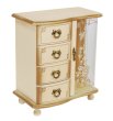 Photo2: made in japan music box Wooden jewel box  Ivory  It is with a music box  Jewelry box (2)