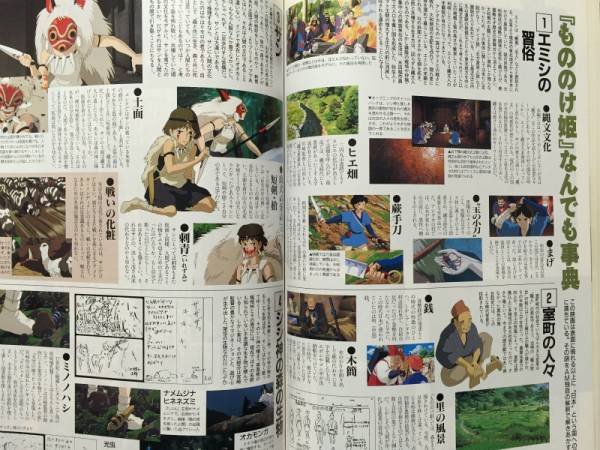 Photo5: Hayao Miyazaki STUDIO GHIBLI Princess Mononoke illustration book - Roman Album  (5)