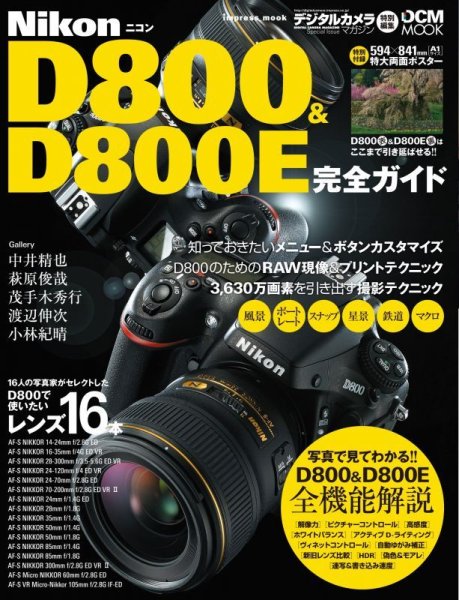 Photo1: Japanese edition camera photo album book : Nikon D800 & D800E Complete Guide  (1)