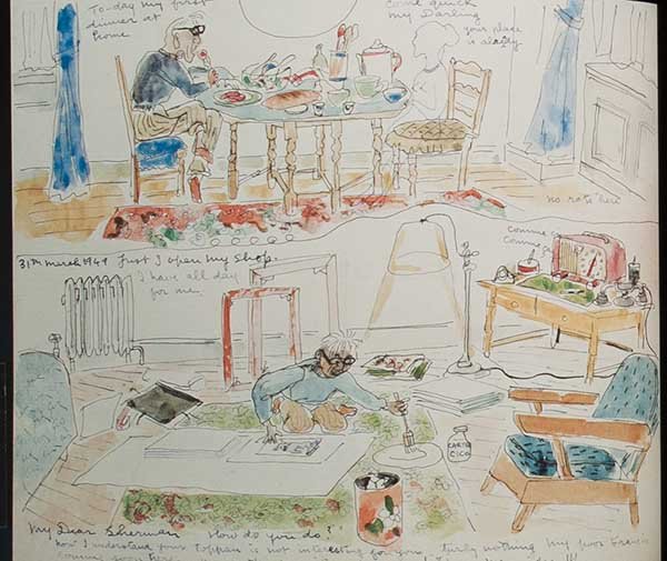 Photo3: Japanese edition book by artist painter Léonard-Tsuguharu Foujita: private exhibition 1977 (3)