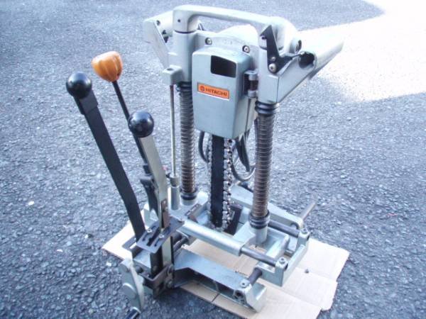 Photo1: HITACHI Chain Mortiser Woodworking tools AC100V CB-20A #4 (1)