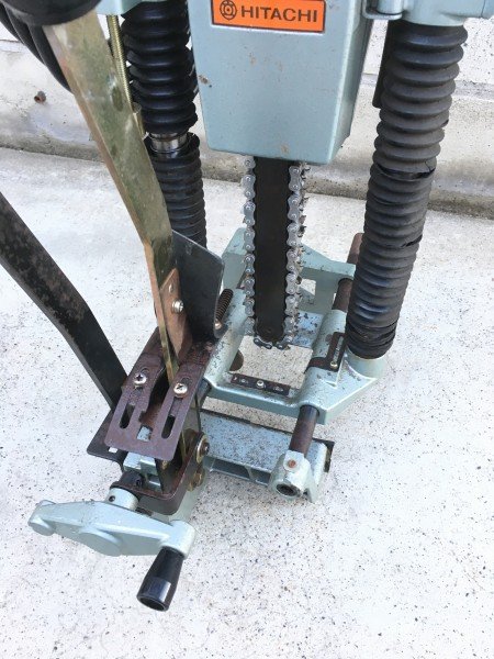Photo4: HITACHI Chain Mortiser Woodworking tools AC100V BC21 #3 (4)