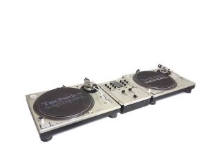 TECHNICS DJ Set Turntable Technics Mixer Silver - Japanese 
