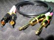 Photo2: Rca ⇔ Ts gold plug WBT hifi audio cable 65 cm x 2 (2)