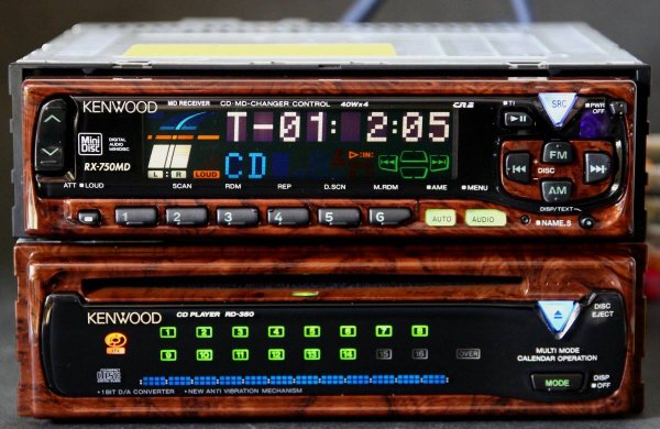 Photo1: KENWOOD RX-750MD · RD-350 wood panel MD / CD deck (1)
