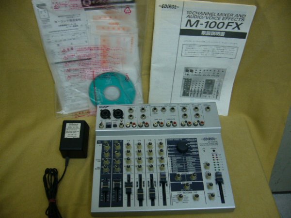 Photo1: Roland EDIROL M-100FX 10-channel analog mixer (1)