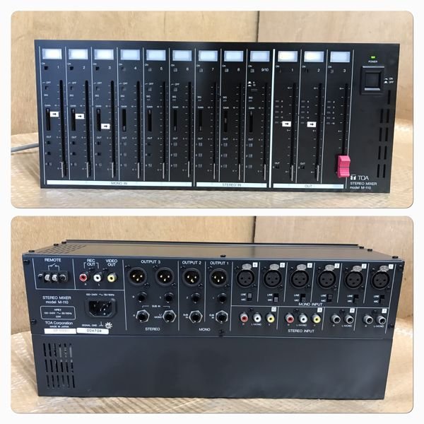 動作美品　TOA M-110 ステレオミキサー TOA M-110 ステレオミキサー 株式会社きとみ電器