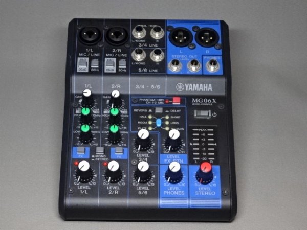 Photo1: YAMAHA MG 06X 6-channel mixer with effector (1)