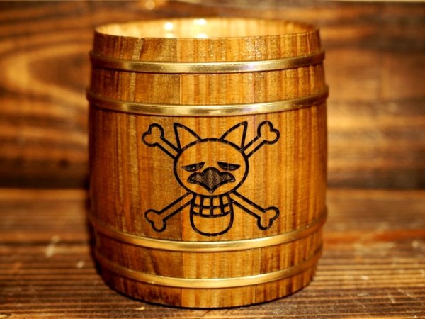 Photo1: ONE PIECE KIDARU (wooden butt) Beer Mug Foxy Pirates Ver. 380ml (1)