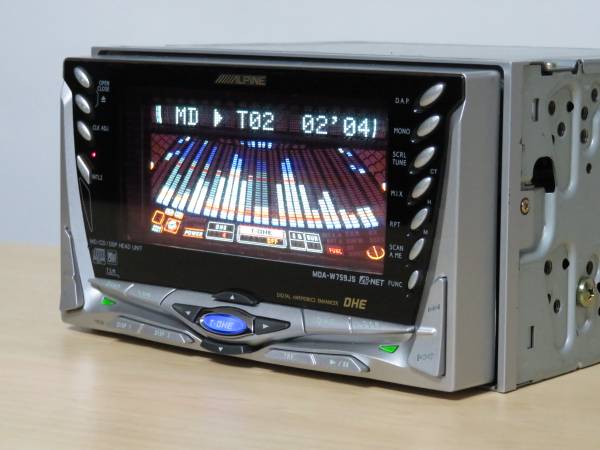 ALPINE MDA-W759JS 2DIN CD MD プレーヤーカーオーディオのサイズ2DIN